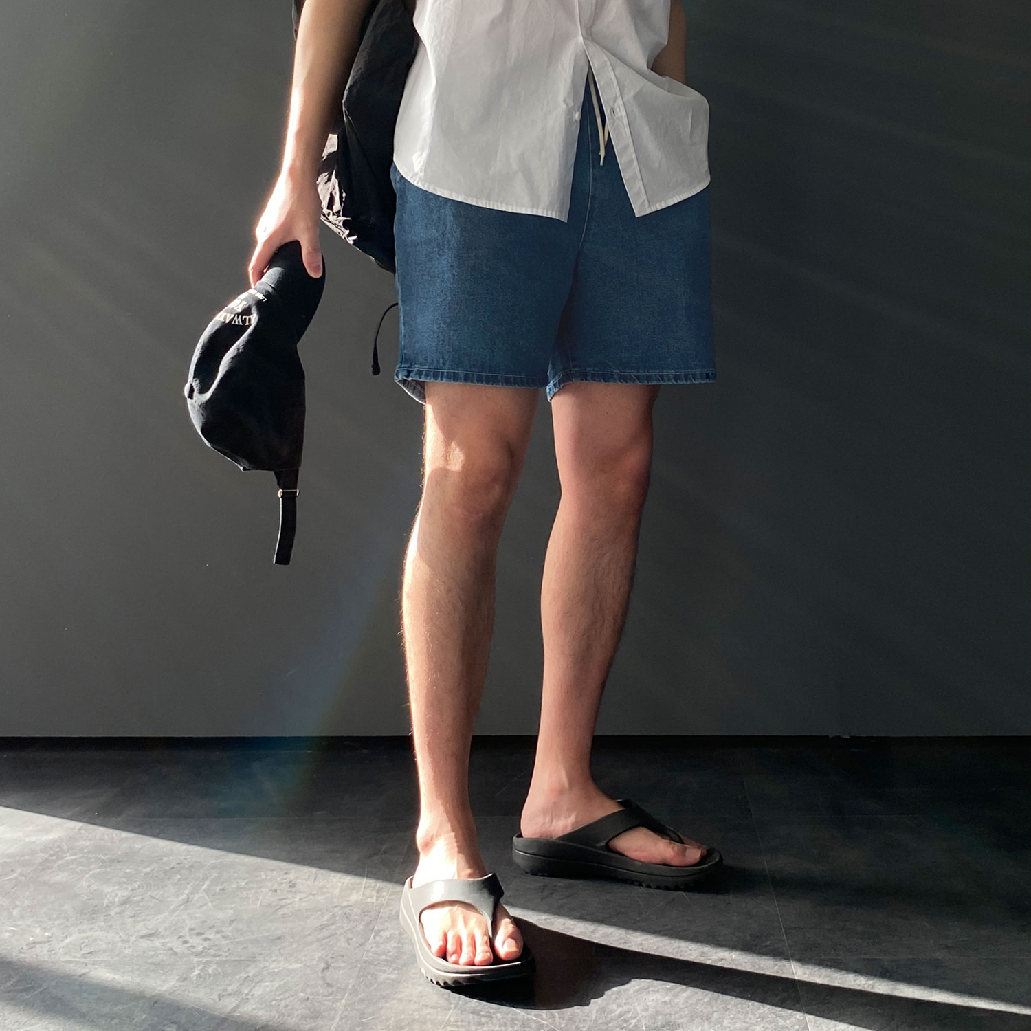 1+1 남자청반바지 흑청바지 남자연청바지 - 상세 이미지 3