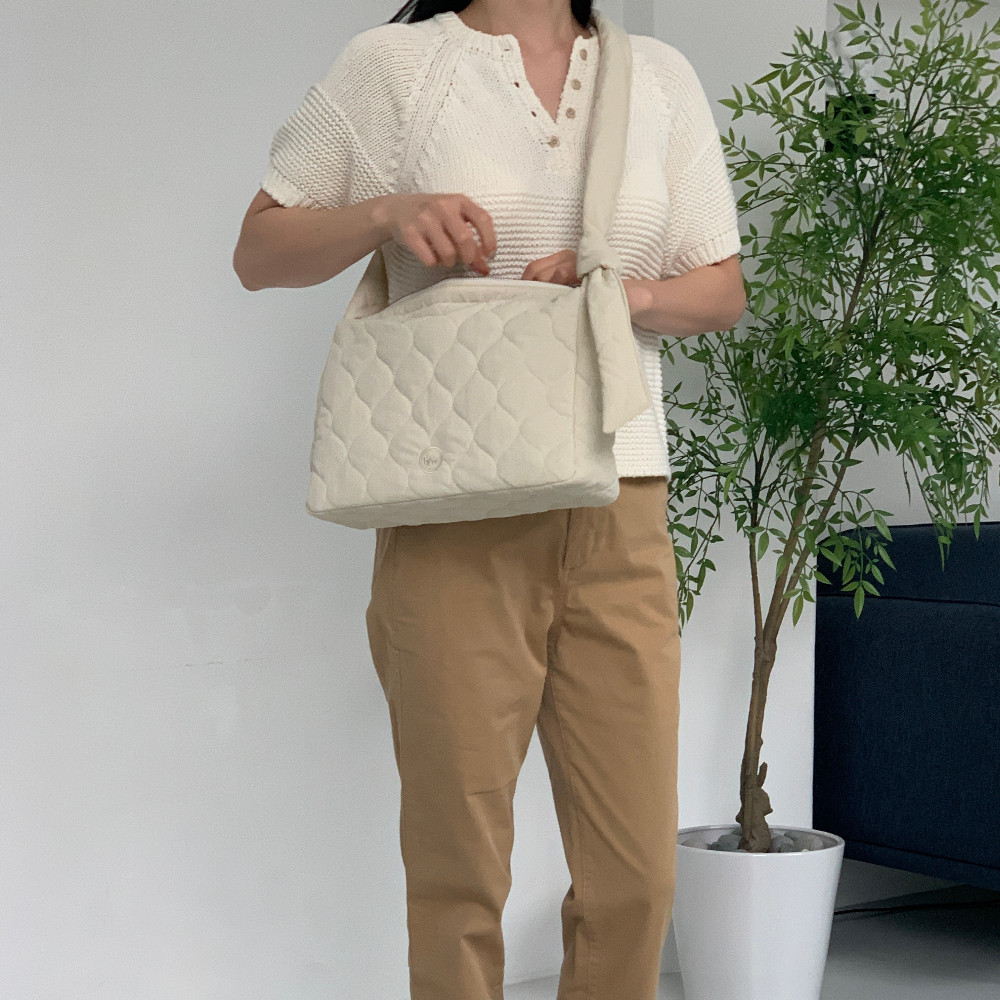 푸딩 리본백 Pudding ribbon Bag (Cream / Peach / Mint) - 상세 이미지 2