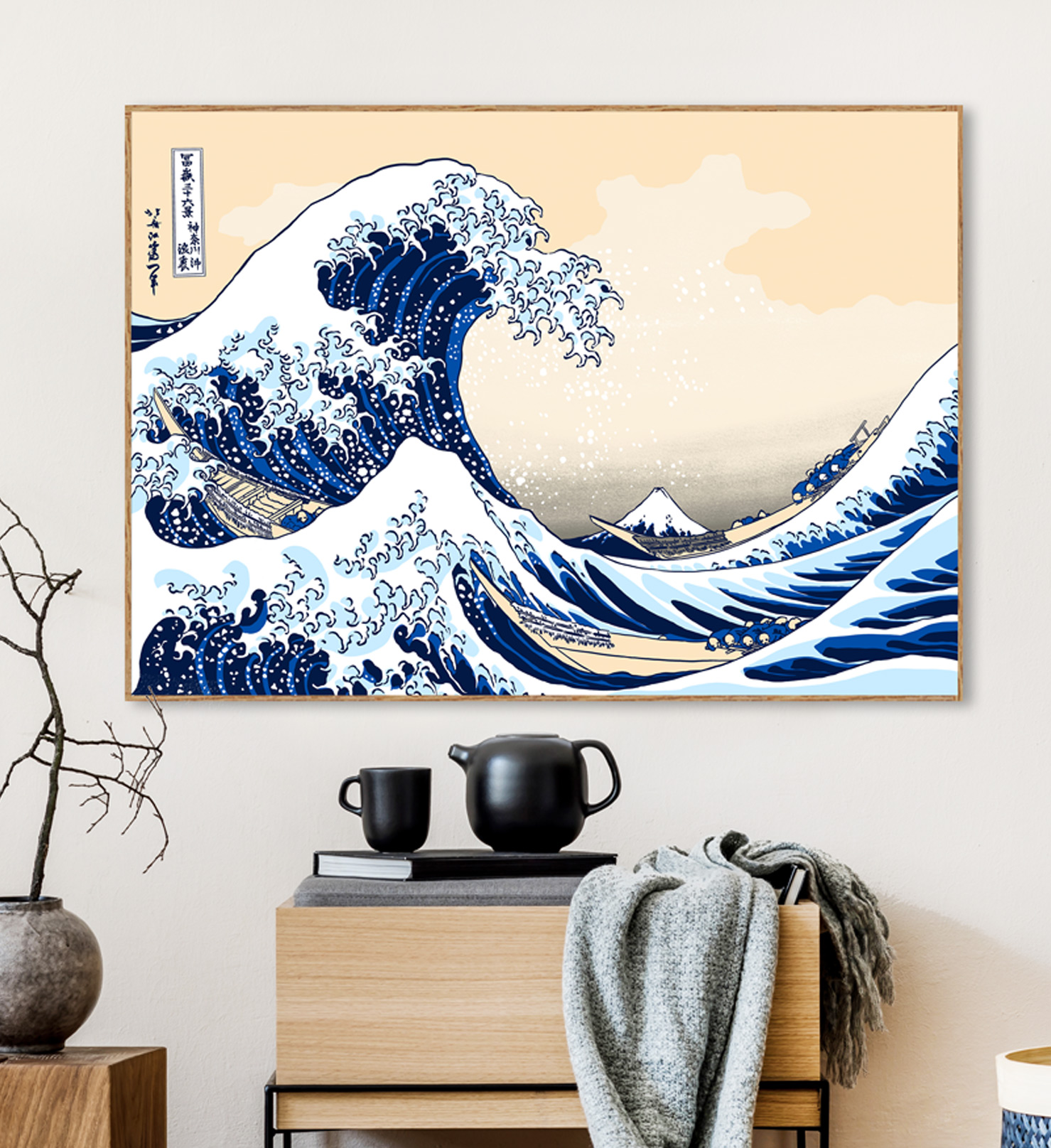 호쿠사이 파도 그림 동양화 우키요에 일본 명화 포스터 인테리어 액자 A4 이미지 8