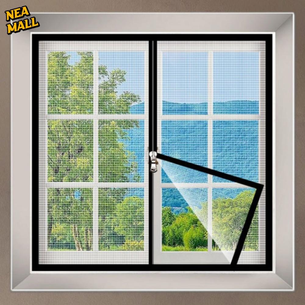 120x150 창문지퍼방충망 지퍼 벨크로방충망 설치 간편 모기