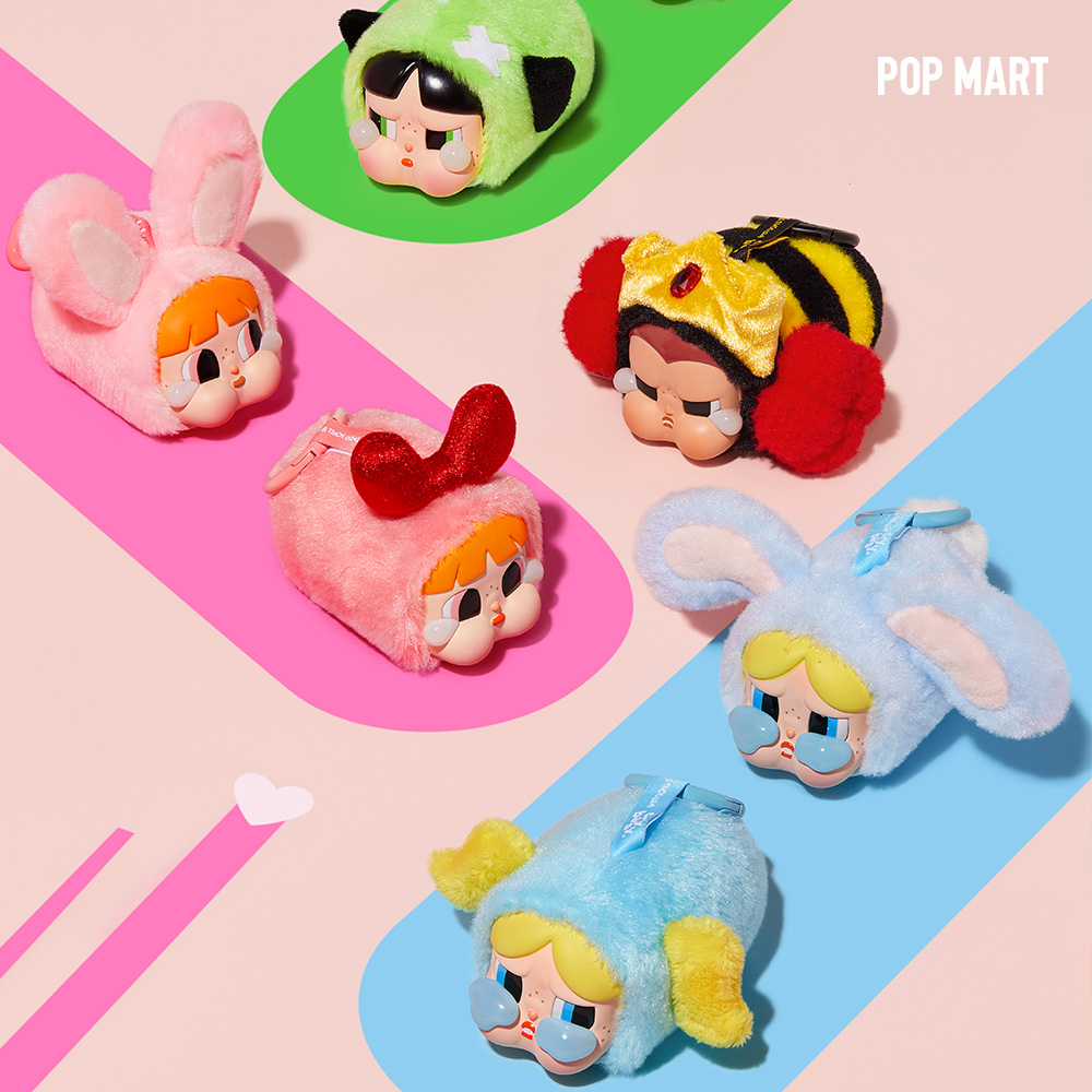 popmart crybaby パワパフ　クライベイビー　キーホルダー POPMART crybaby パワーパフガールズ キーホルダー ぬいぐるみ