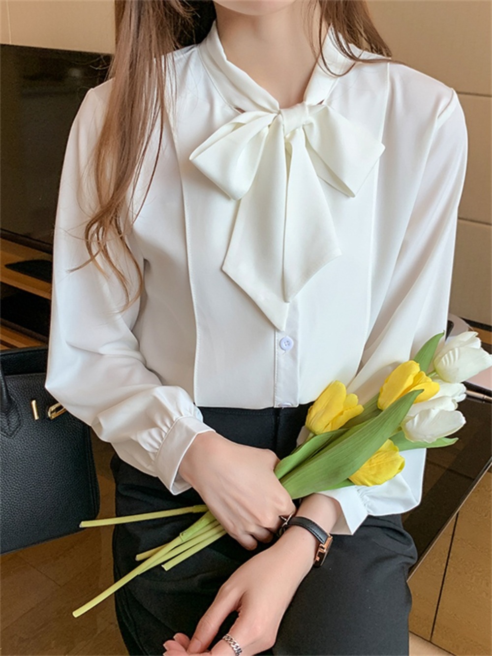 동상이몽2 338회 김숙 리본 블라우스 러블리 우아한 - 상세 이미지 4