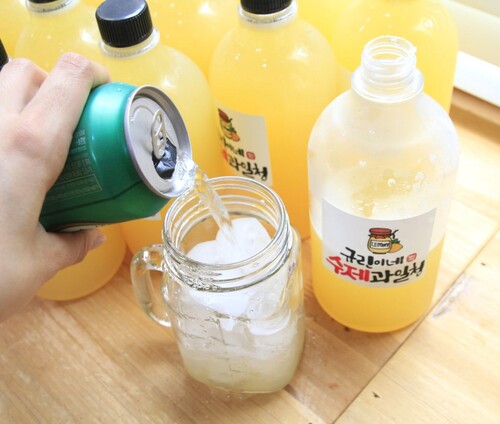 레몬시럽 착즙청 레몬청 수제청 과일청 선물세트 차 답례품 카페 납품 500g