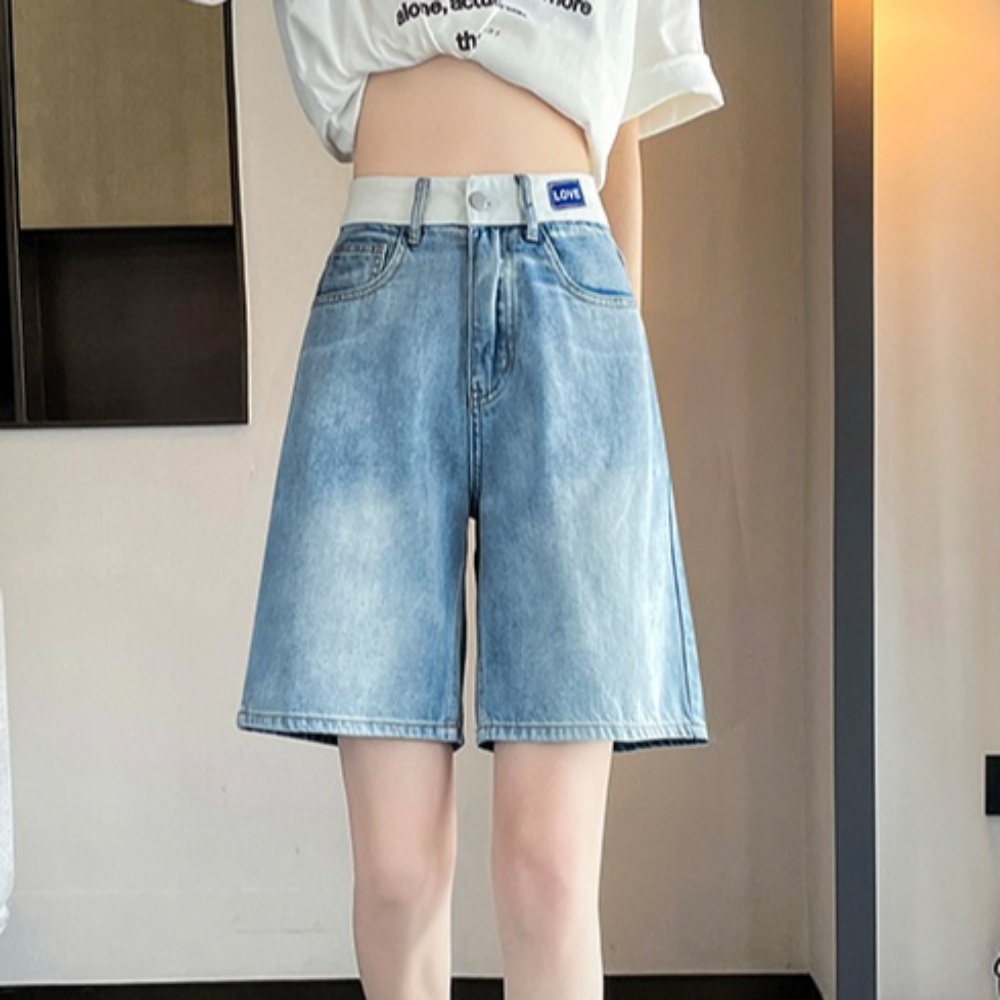 르세라핌 김채원 인스타 청반바지 루즈 복고풍 - 상품 이미지