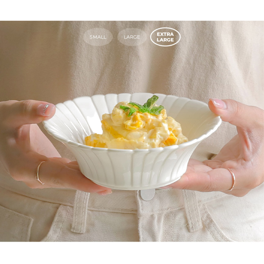 분식집그릇 떡볶이 반찬 스프 감성 플레이팅 도자기 디저트볼 - 상세 이미지 2