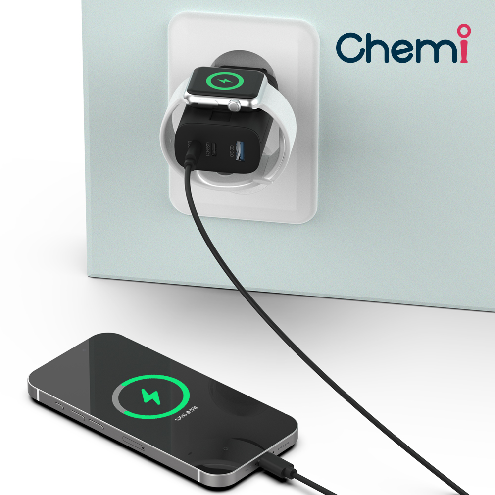 Chemi 올인원 초고속 충전기 태블릿PC 스마트워치 애플워치 스마트폰 닌텐도 충전 - 상세 이미지 4
