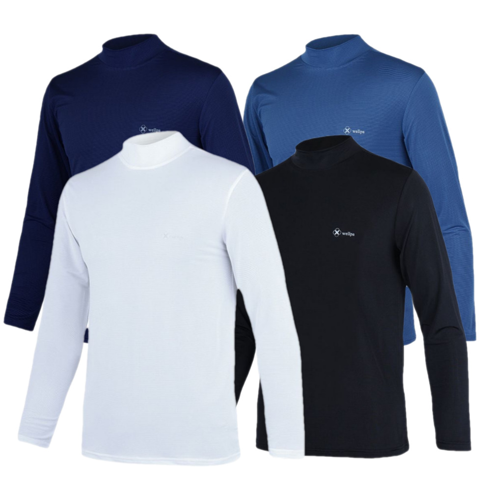 남성골프티셔츠 남자골프웨어 이너 쿨 긴팔 의류 상의 여름 긴팔 냉감 반목티