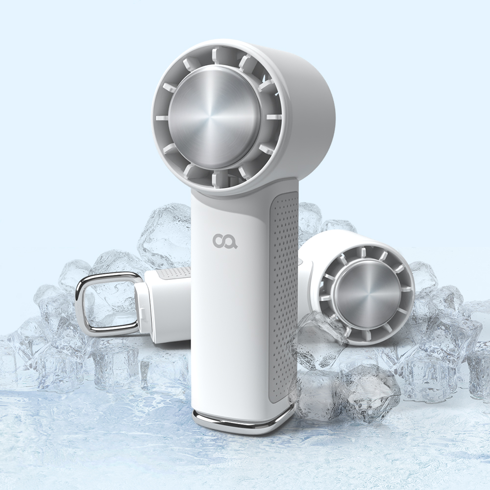 오아 에어쿨 핸디 BLDC 휴대용 미니 급속 냉각 아이스 에어컨 손 선풍기 핸드 손풍기