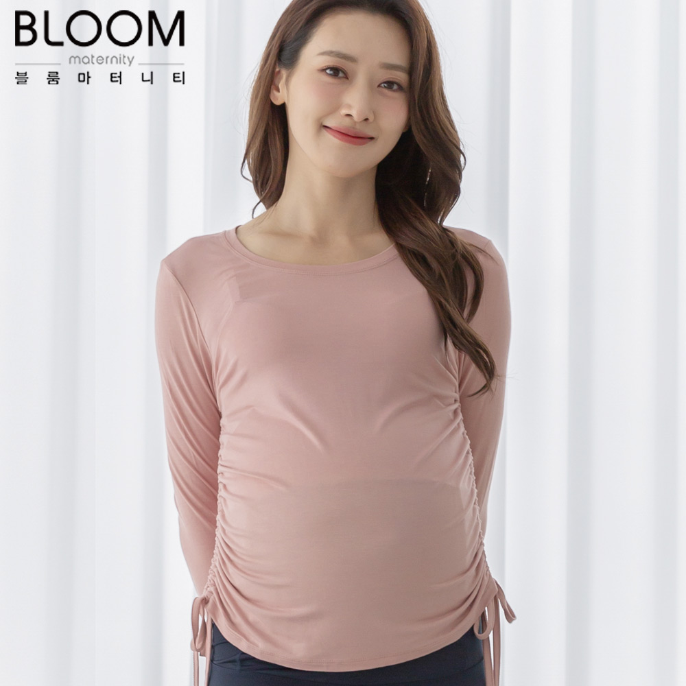 블룸마터니티 셔링 긴팔 임산부요가티셔츠 임부복 임산부요가복 - 상세 이미지 3