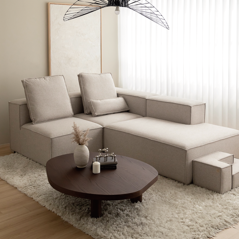 무토 클래시 모듈 4.5인 오픈카우치 패브릭소파