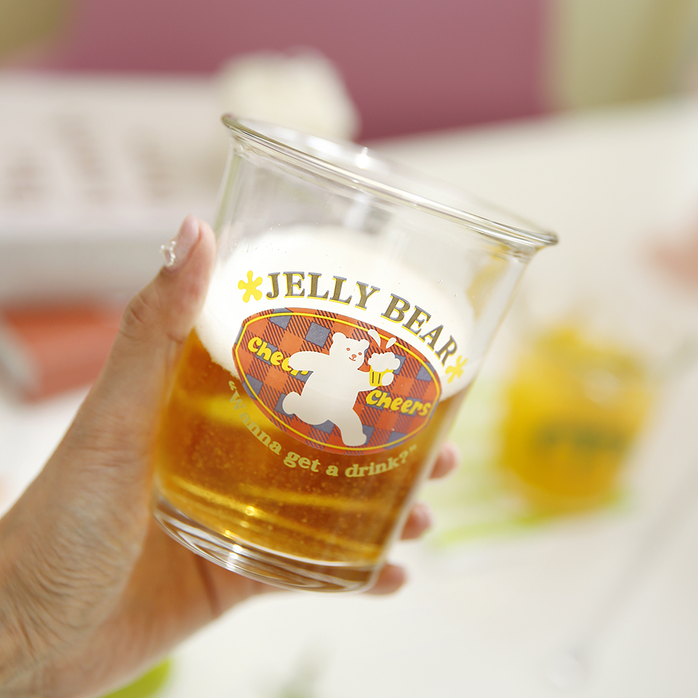 베어 레트로 유리컵 예쁜 홈카페 빈티지 글라스 주스 콜라 우유 음료컵