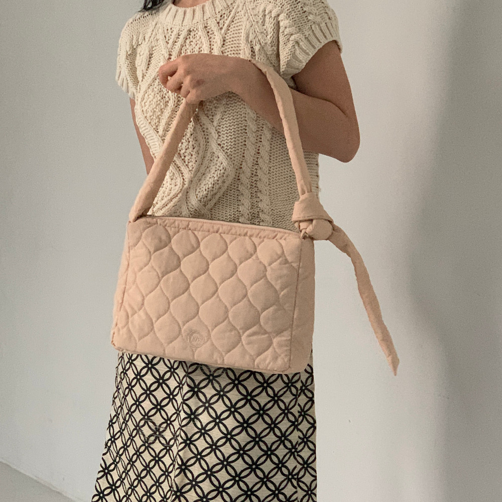 푸딩 리본백 Pudding ribbon Bag (Cream / Peach / Mint) - 상세 이미지 4