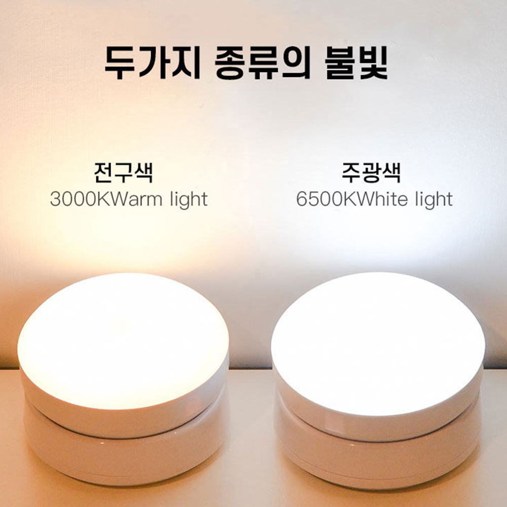 무선LED센서등 신발장하부조명 현관다이 자석부착 화장실천정 이미지 6