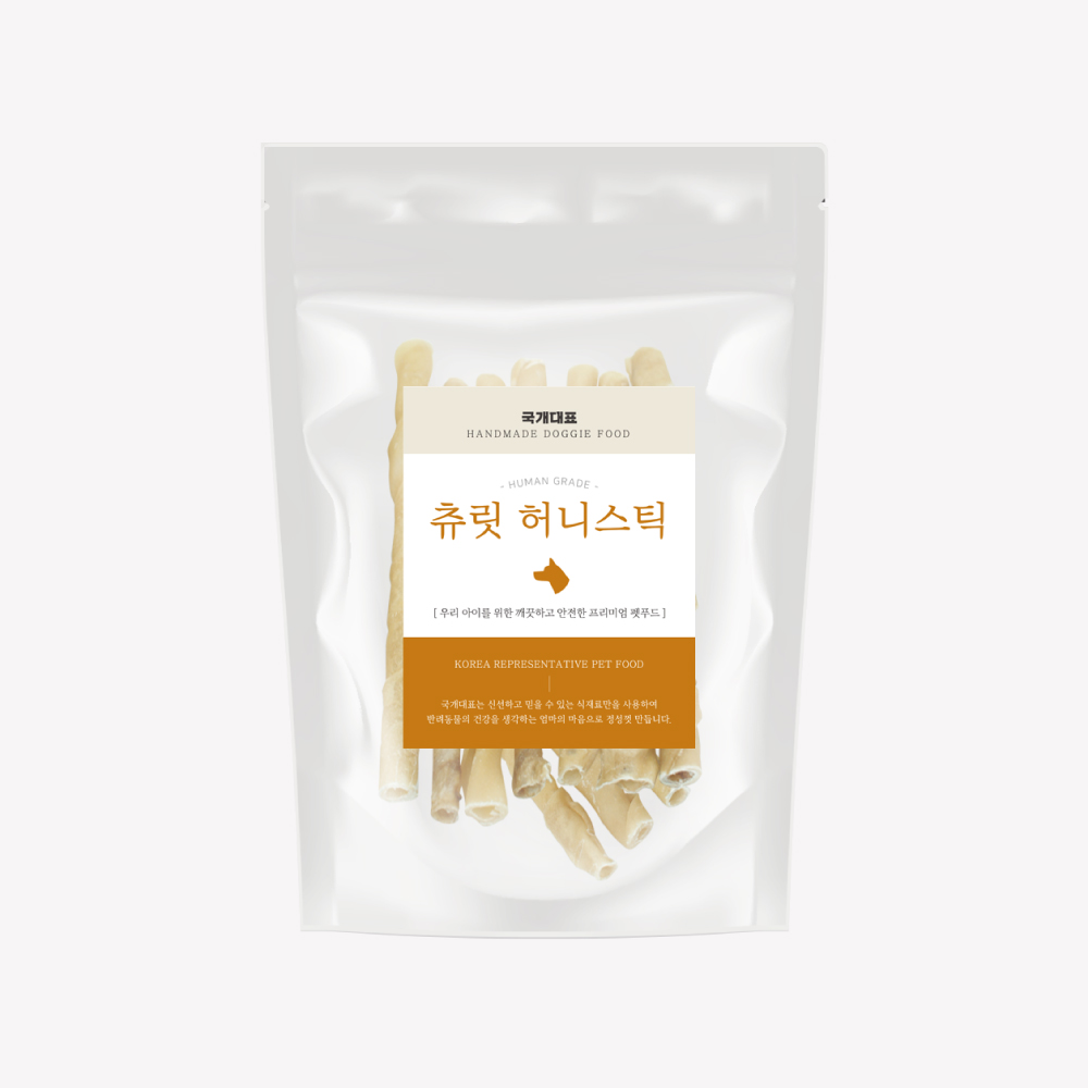 면역력과 모발관리에 좋은 반려견 수제간식 국개대표 츄릿 허니스틱 3개 - 상세 이미지 2