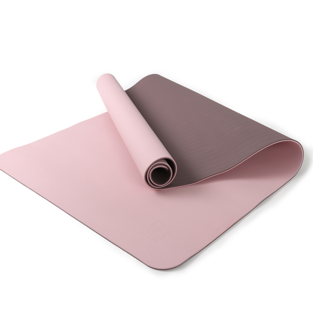 아리프 TPE 요가매트 와이드 양면 밴드포함 6mm, 페일로즈