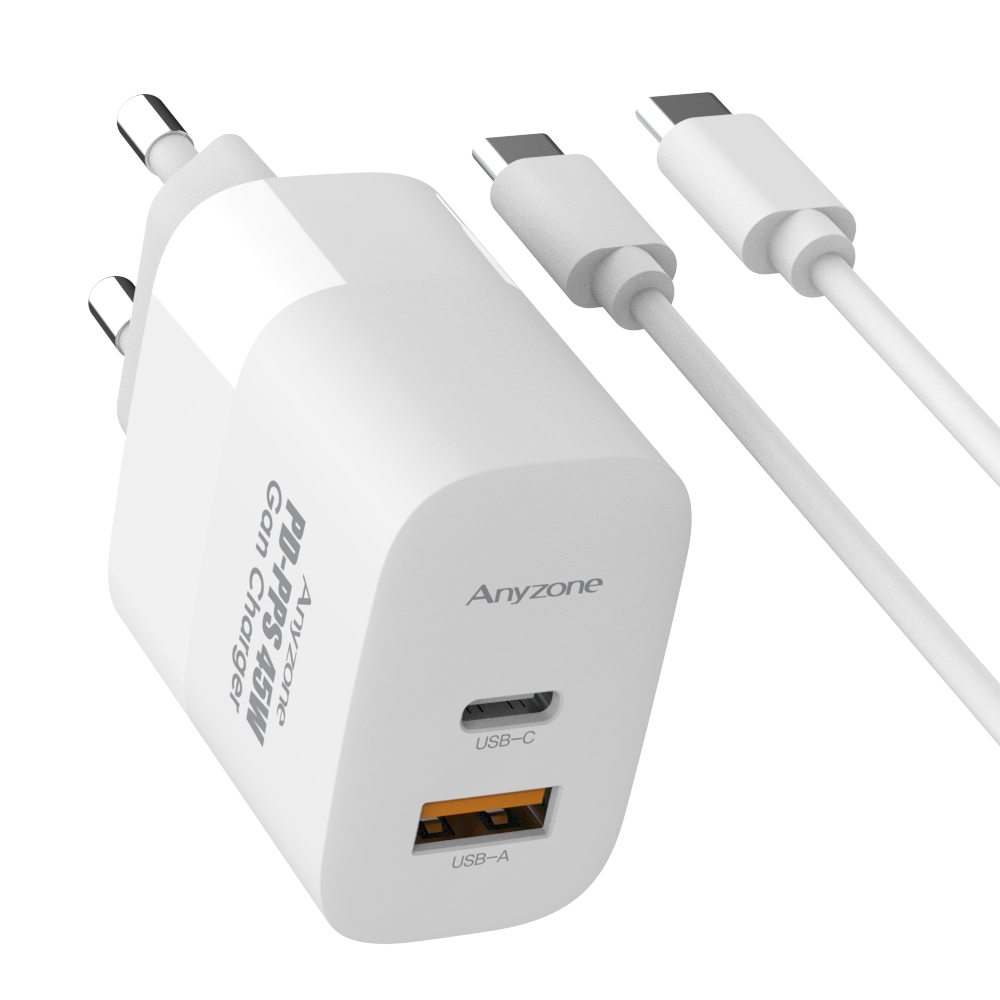 애니존 초고속 2포트 충전기 갤럭시 아이폰 아이패드 맥북 노트북 충전