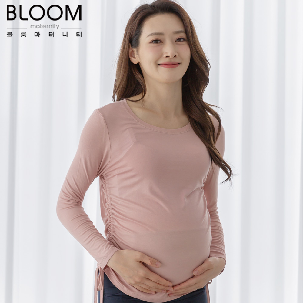 블룸마터니티 셔링 긴팔 임산부요가티셔츠 임부복 임산부요가복 - 상세 이미지 2
