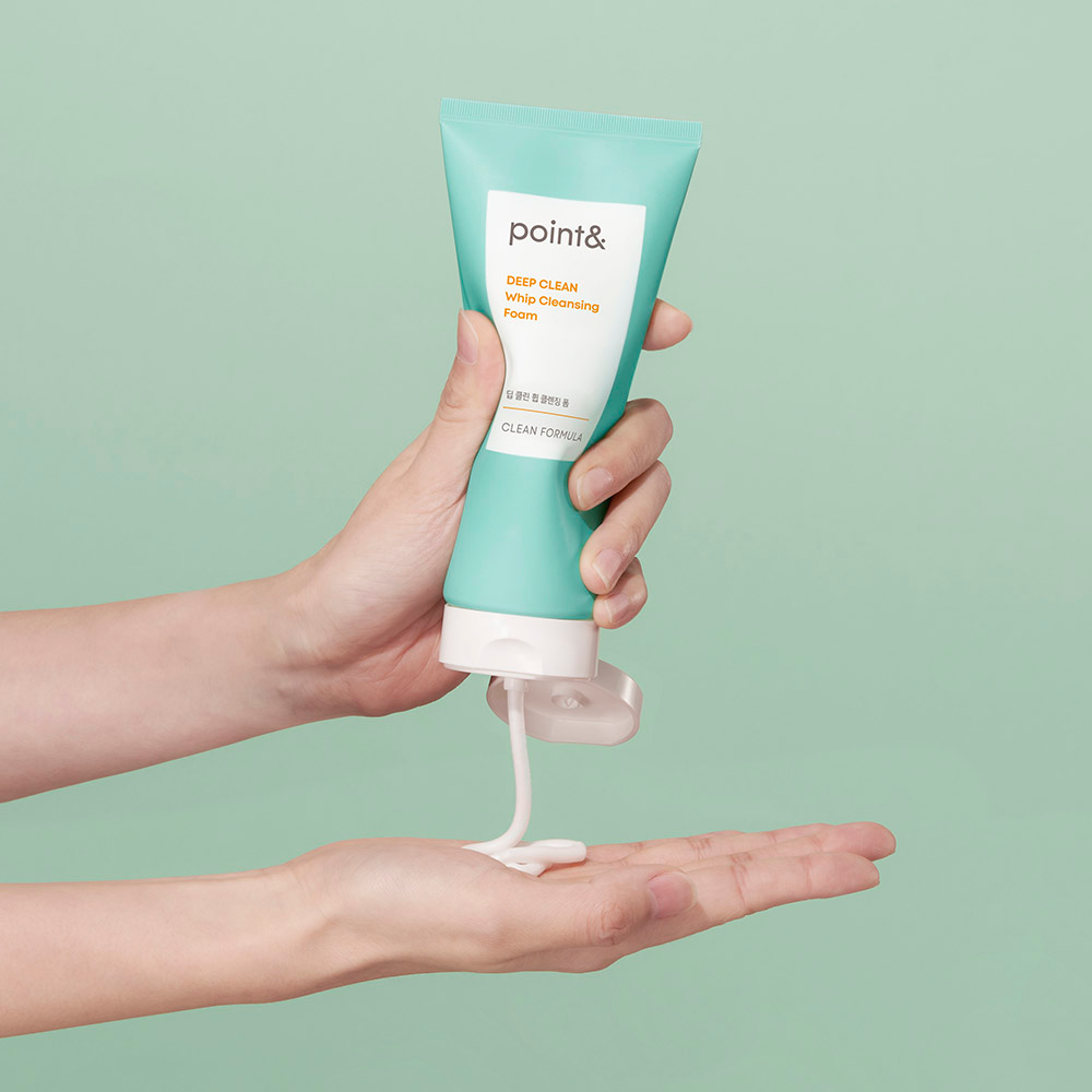 포인트앤 딥 클린 휩 클렌징폼 / 약알칼리성 수부지 모공 세안제 200ml, 2개 - 상세 이미지 3