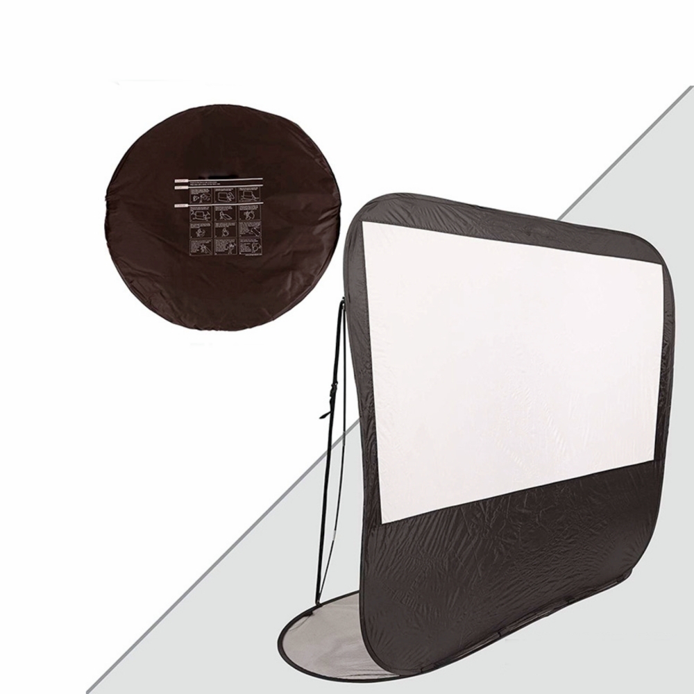 휴대용야외활동영화스크린 접이식홈시네마 원터치팝업캠핑용프로젝터스크린 84인치 - 상품 이미지