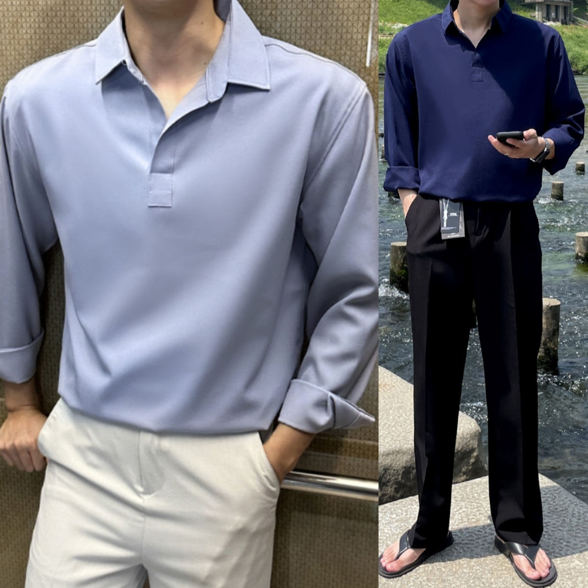 남자 홀리데이 링클프리 반오픈 셔츠 가격 비교 피팅남 남자 홀리데이 링클프리 반오픈 셔츠