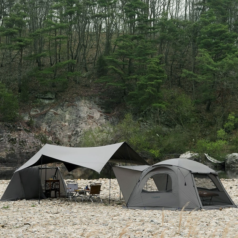 블루폴 캠버 3종 풀세트 (돔 텐트+옥타 타프(폴대포함)+스토리지 스크린)