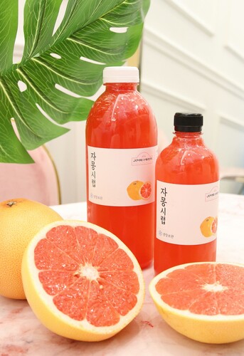 자몽시럽 착즙과일청 수제청 답례품 추석 선물세트 카페납품