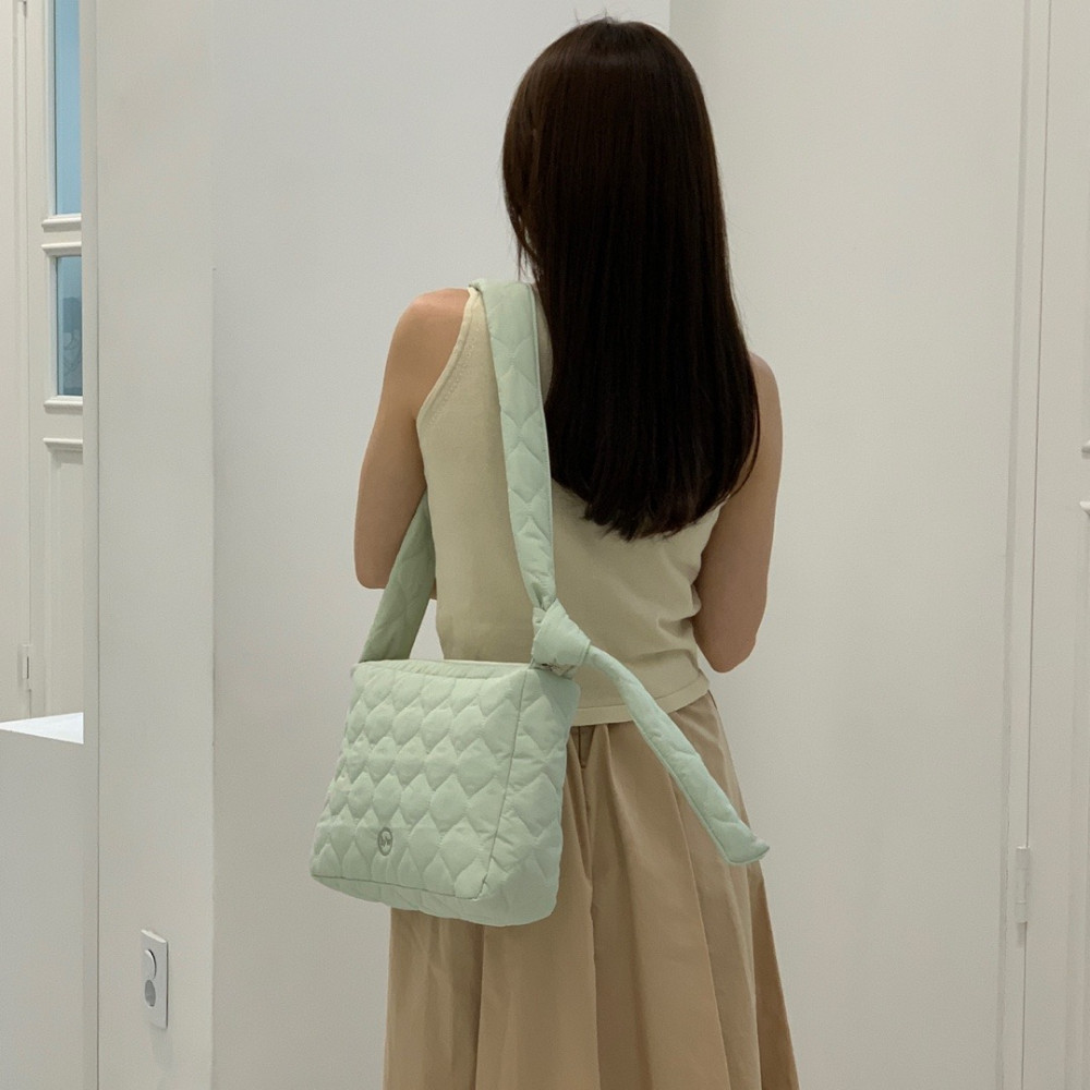 푸딩 리본백 Pudding ribbon Bag (Cream / Peach / Mint) - 상세 이미지 4