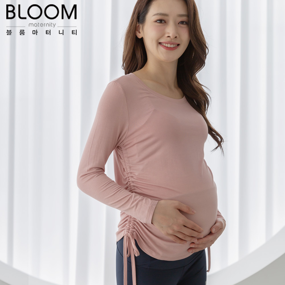 블룸마터니티 셔링 긴팔 임산부요가티셔츠 임부복 임산부요가복 이미지 8