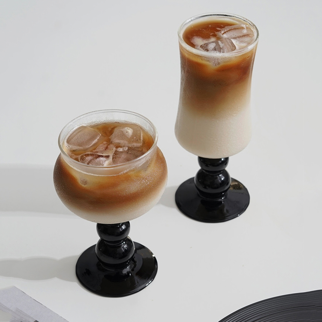 블랙 튤립잔 와인 고블렛잔 막걸리 꼬냑잔 400ml - 상세 이미지 4