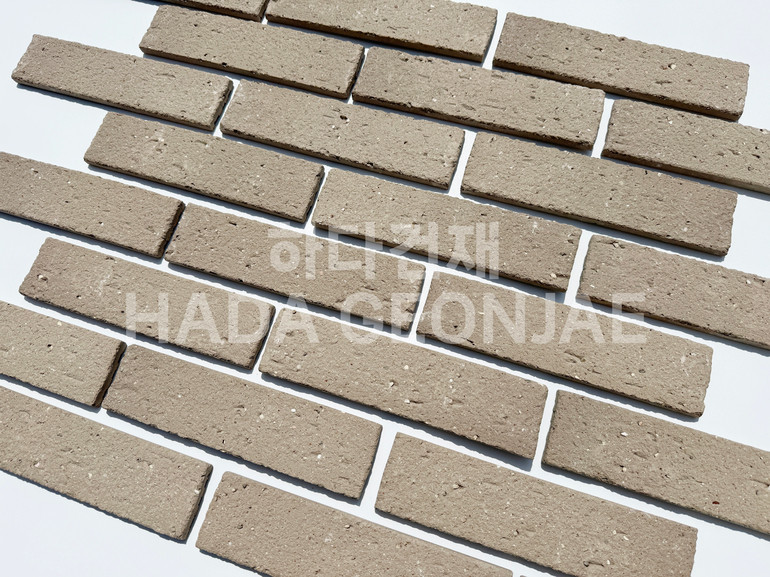 점토타일 쿠키 240x60x12T 쿠키그레이 / 하다건재