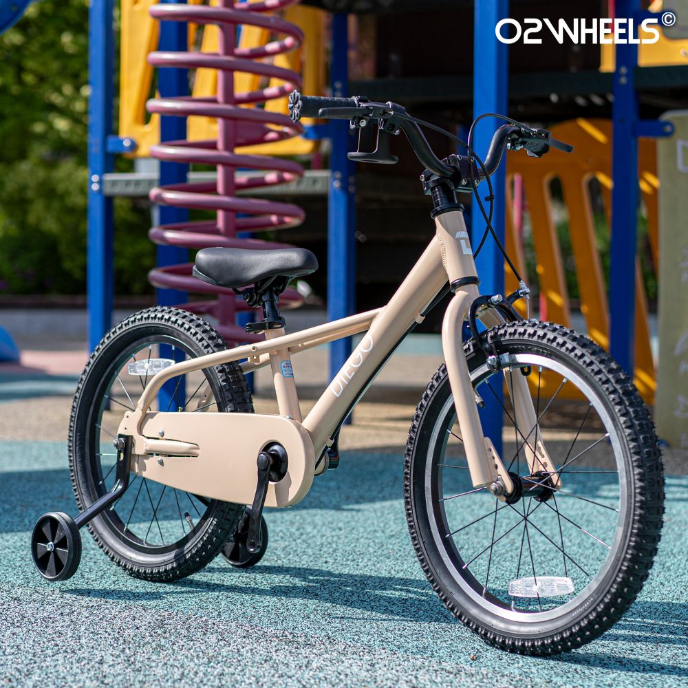 오투휠스 디에고 Kids A 유아 어린이 네발 자전거 아동 키즈 4살 5살 6살 7살 알루미늄 베이지 반조립