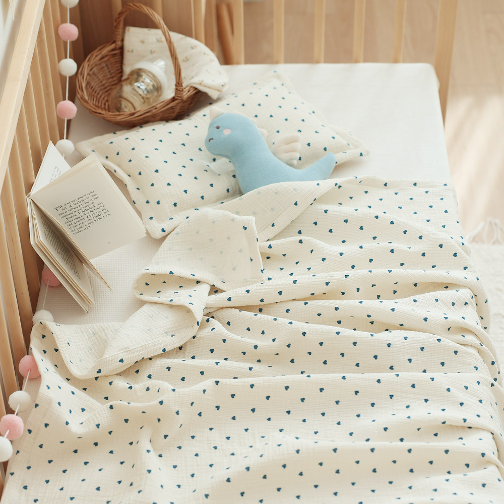 마롤로뜨 아기 블랭킷 거즈 여름 이불 담요 신생아 러블리 블루밍