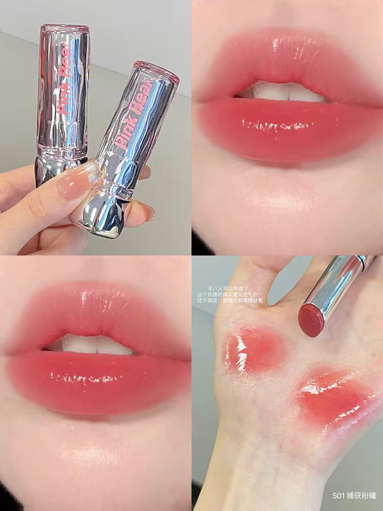 묻어나지 않는 립스틱 핑크베어 촉촉한립스틱 슈가글로시 - 상세 이미지 2