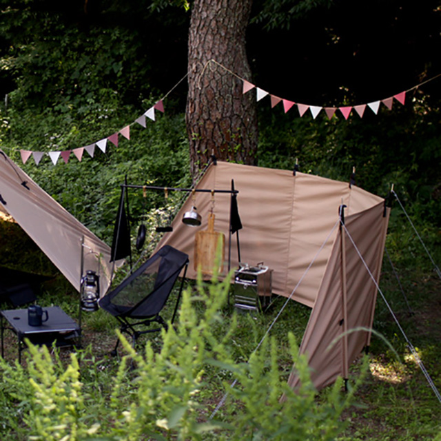 KOOLMAN(쿨맨) 컴팩트 캠핑 윈드 스크린 (알루미늄 폴대 포함)