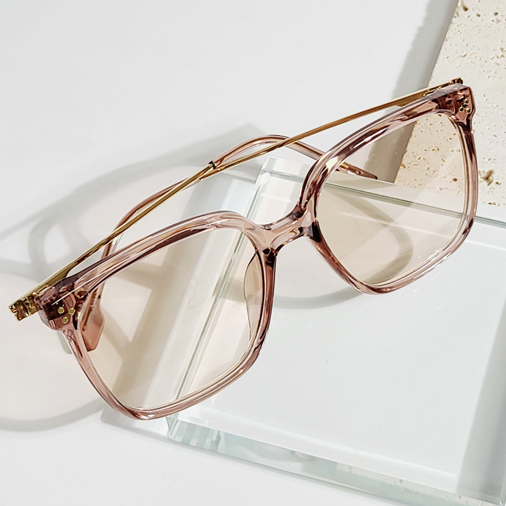 UV 자외선차단 가벼운 데일리 커플 뿔테 틴트 선글라스