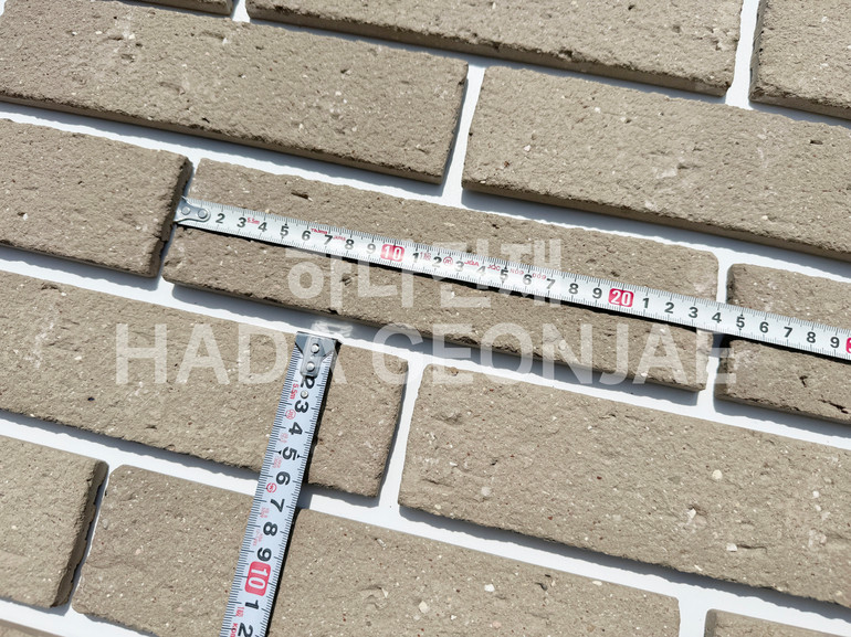 점토타일 쿠키 240x60x12T 쿠키그레이 / 하다건재