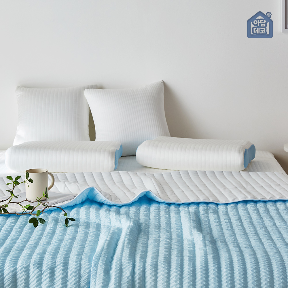 초냉감 퓨어아이스 냉감 이불 양면 블루, SS 150x200 - 상세 이미지 5