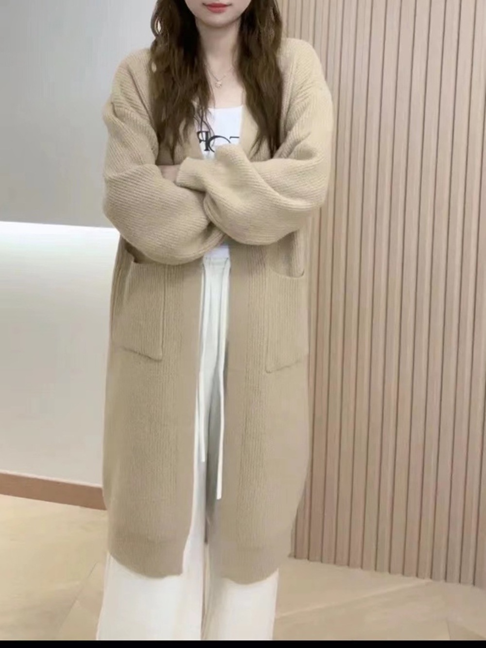 멱살 한번 잡힙시다 9회 김하늘 서정원 롱 가디건 모던 세련된 - 상세 이미지 5