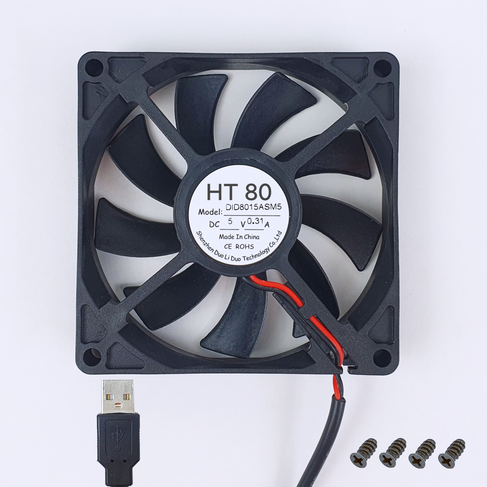 80mm 저소음 DC 소형 냉각 팬모터 쿨러 속도조절 USB 쿨링 팬 - 상세 이미지 4