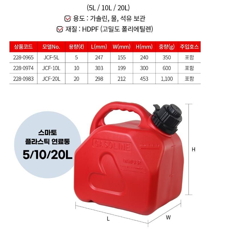 휘발유 보관 통 10리터 기름통 휘발유 전용통 경유 통 - 상세 이미지 2