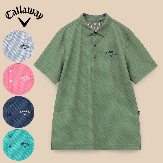 캘러웨이 Callaway 남성 골프웨어 CG 로고 올오버 패턴 반팔 셔츠 C24134111 - 메인 이미지