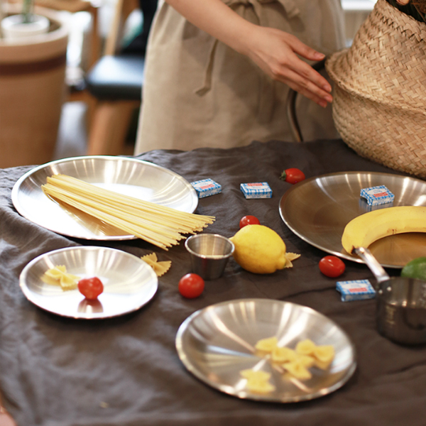 포스코 생산 최고급 스텐 원형 접시 1호~4호 (100% 국내제작) 1개, 25cm