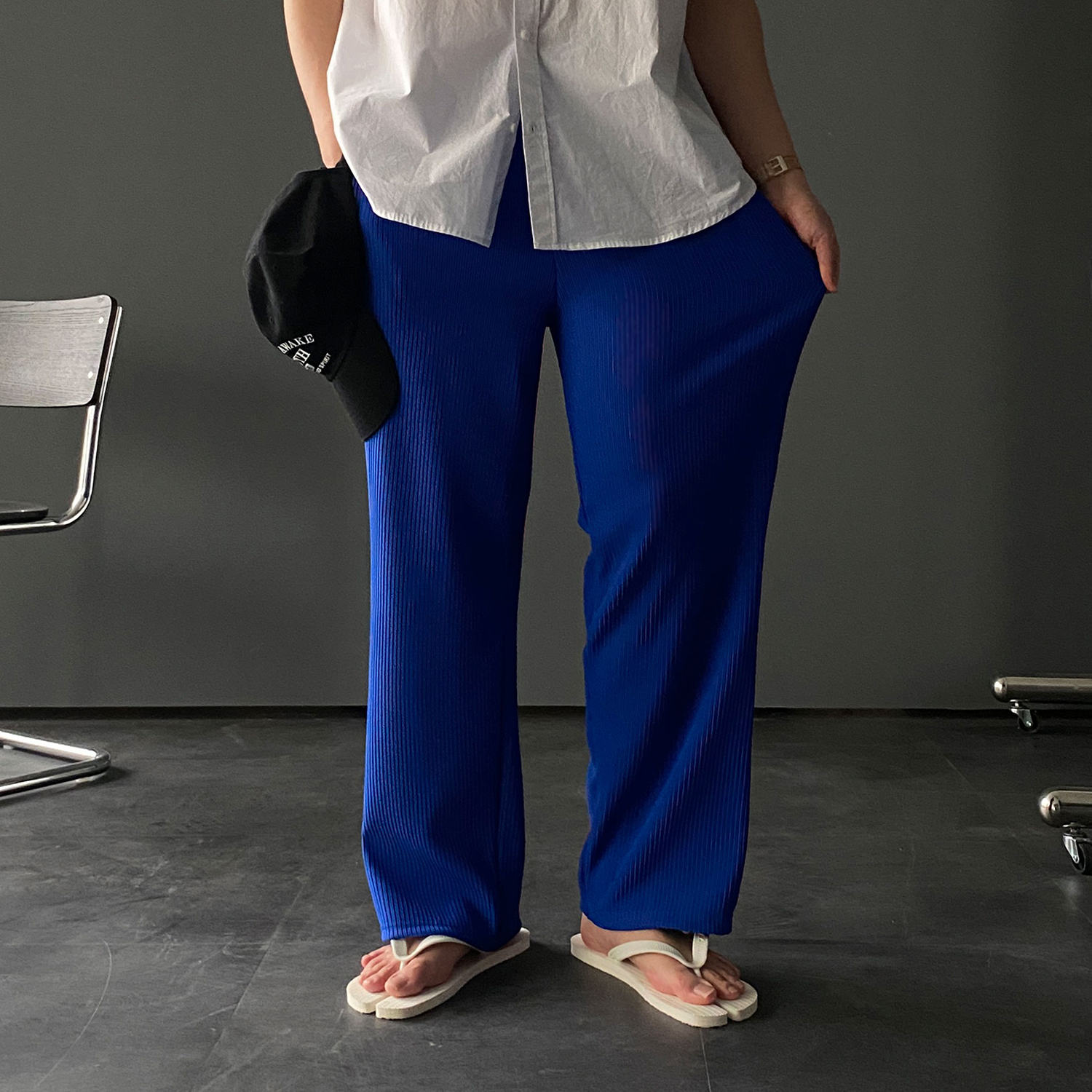 남자플리츠팬츠 남자와이드팬츠 - 상세 이미지 2