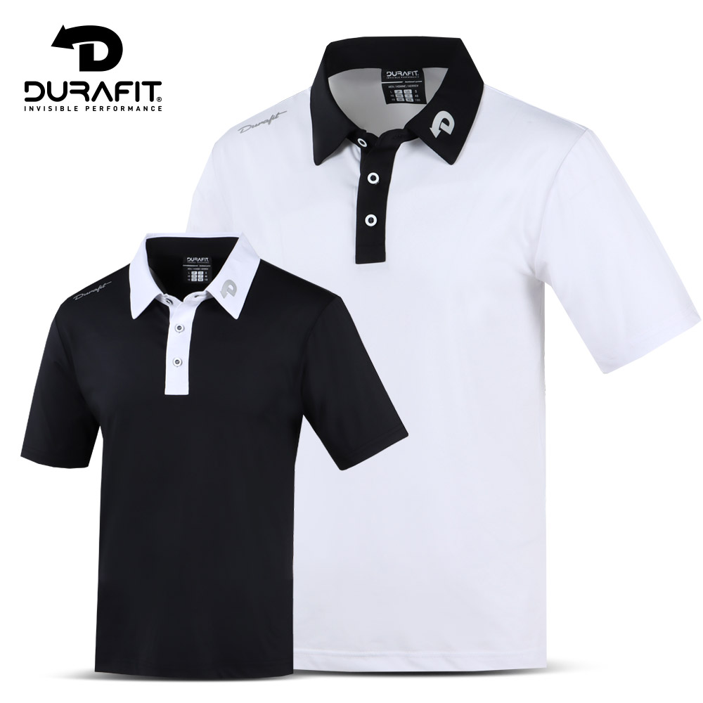 듀라핏 컴포터블 카라배색 남성 골프 반팔티셔츠 LTC05