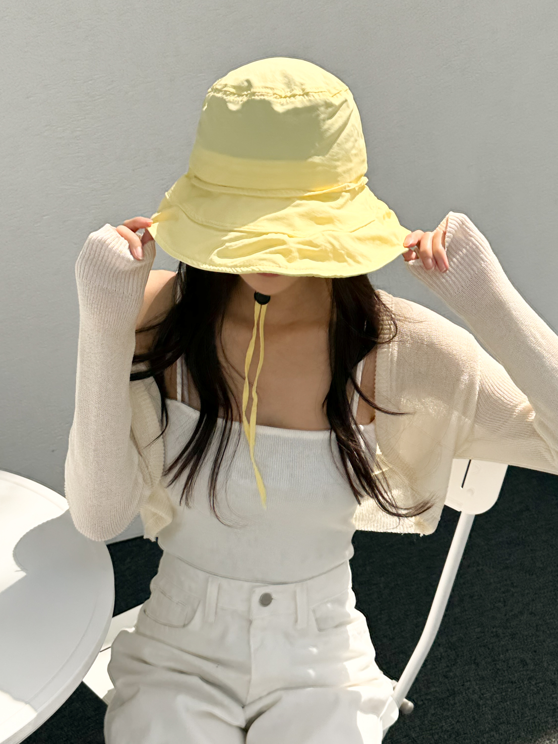 [방수] 노이 아노락 무지 경량 끈 벙거지 모자 6color 상세 이미지 25