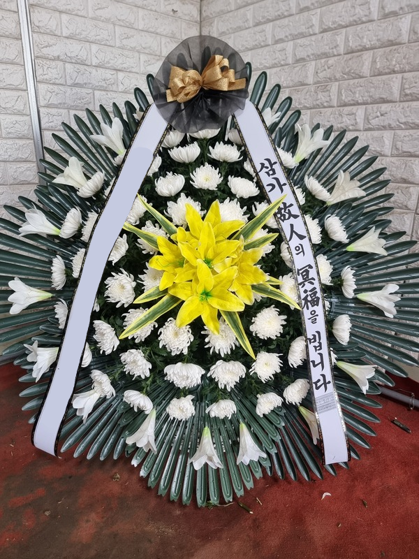 전국 중형 근조바구니 고급 근조화환 장례 장례식 조의 부고 조문 경조 조화 당일 화환 - 상품 이미지