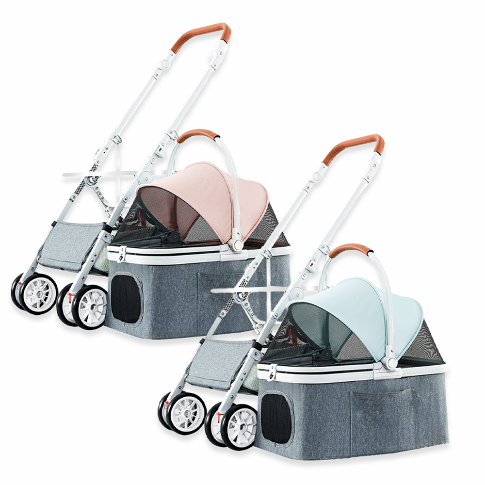 개과천선 차밍 반려동물 유모차 강아지 고양이 개모차 원터치 접이식 3in1