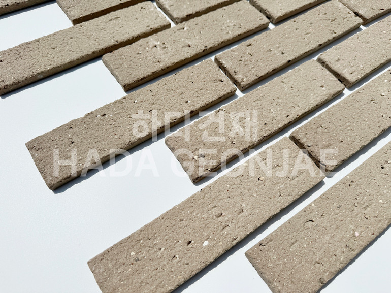 점토타일 쿠키 240x60x12T 쿠키그레이 / 하다건재