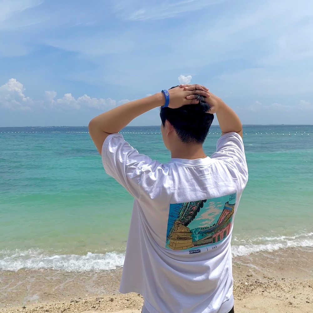 경복궁 굿즈 남자 티셔츠 여자 남녀공용 오버핏 티셔츠 외국인 선물 한국의 문화유산 기념