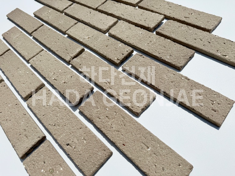 점토타일 쿠키 240x60x12T 쿠키그레이 / 하다건재